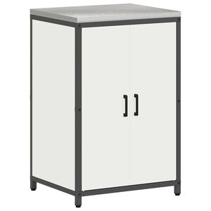 vidaXL Kitchen Storage with Shelf White 60 x 50 x 92 cm Steel
