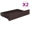 vidaXL Bed Frame without Mattress Dark Brown Solid Wood 90x200 cm (283202+321988)