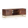 vidaXL TV Cabinet 124x29x45 cm Solid Mango Wood