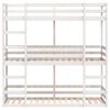 vidaXL Triple Bunk Bed without Mattress White 75x190 cm Small Single Solid Wood Pine