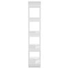 vidaXL Book Cabinet/Room Divider High Gloss White 80x30x160 cm