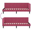 vidaXL Corner Bed Frame with Headboard Wine red 80 x 200 cm Velvet