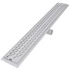 vidaXL Linear Shower Drain 2 pcs Wave 930x140 mm Stainless Steel