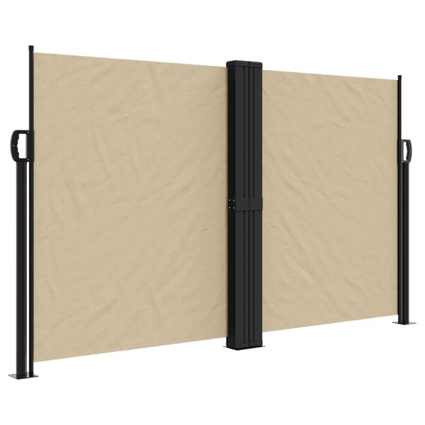 vidaXL Retractable Side Awning Beige 140x600 cm