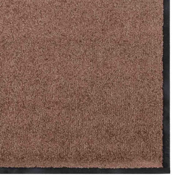 vidaXL Doormat Brown and Black 120 x 250 cm Polypropylene and vinyl
