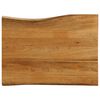 vidaXL Table Top 80x60x3.8 cm Live Edge Solid Wood Mango
