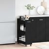 vidaXL Cabinet with Wheel Black oak 60 x 22 x 79 cm Engineered Wood