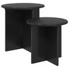 vidaXL Side Table Set 2 pcs Black Oak &Oslash; 45 x 45 cm Engineered Wood