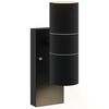 vidaXL Outdoor Wall Light Black 7 x 10 x 22 cm