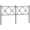 vidaXL Metal Replace Headboard Black 160cm