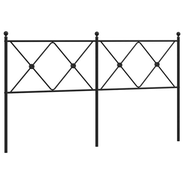 vidaXL Metal Replace Headboard Black 160cm