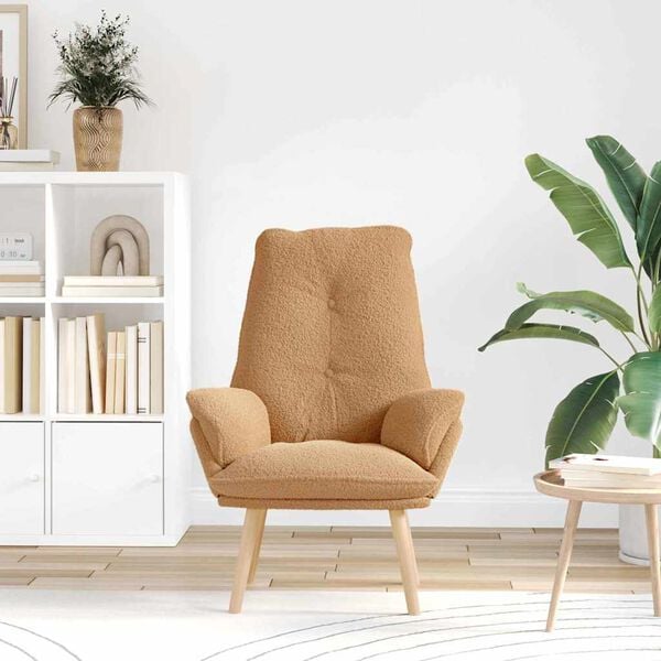 vidaXL Armchair Beige 61 x 78 x 98 cm Sherpa Fabric