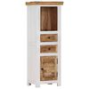 vidaXL Highboard | Brown and white | Solid mango wood | Medium | Highboard