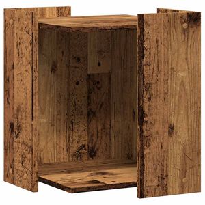 vidaXL Cat Litter Box Enclosure Old Wood 42x42x51 cm Engineered Wood