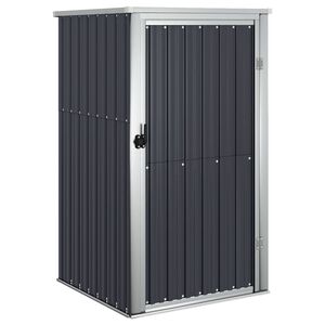 vidaXL Garden Tool Shed Anthracite 88x89x161 cm Galvanised Steel