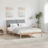 vidaXL Bed frame Brown and light grey 140 x 190 cm Solid pine wood