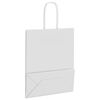 vidaXL Paper Bags 50 pcs with Handles White 18x8x22 cm