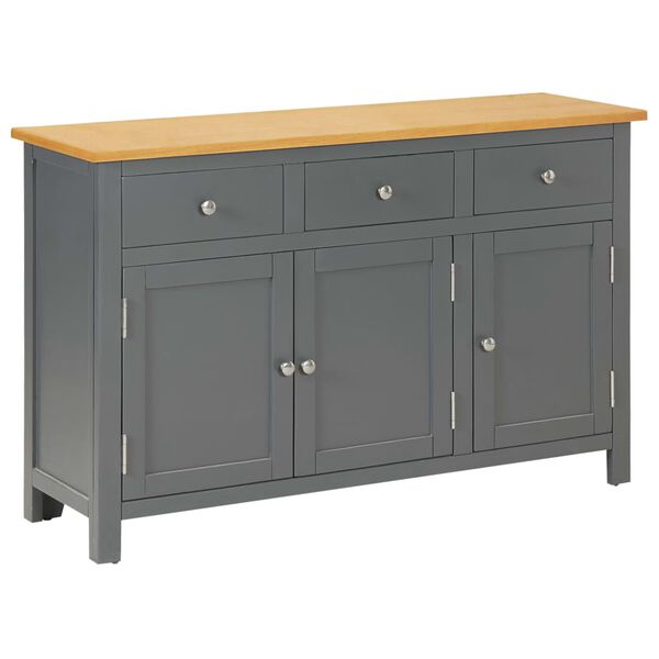 vidaXL Sideboard 110x33.5x70 cm Solid Oak Wood