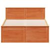 vidaXL Bed Frame without Mattress with Headboard Wax Brown 135x190 cm Double Solid Wood Pine