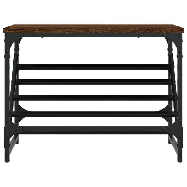 vidaXL Shoe Rack Brown Oak 60x30x45 cm Engineered Wood