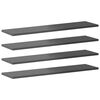 vidaXL Bookshelf Boards 8 pcs High Gloss Grey 80x20x1.5 cm Engineered Wood