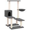 vidaXL Cat Tree with Sisal Scratching Posts Dark Grey 94.5 cm