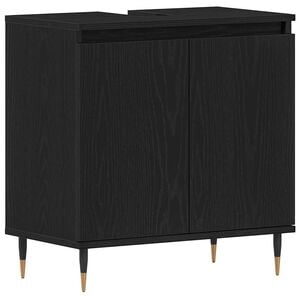 vidaXL Bathroom Sink Cabinet Black Oak 58 x 33 x 60 cm Engineered Wood