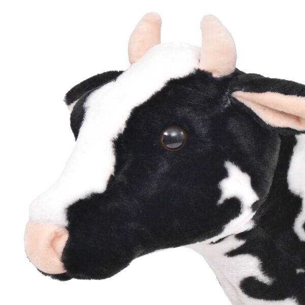 vidaXL Standing Plush Toy Cow Black and White XXL
