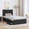 vidaXL Bed Frame with Drawer Black 100 x 200 cm Engineer Wood