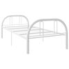 vidaXL Bed Frame without Mattress White Metal 90x200 cm