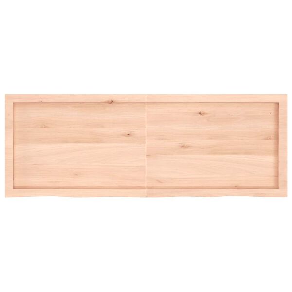 vidaXL Bathroom Countertop 140x50x(2-6) cm Untreated Solid Wood