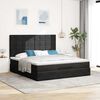 vidaXL Ottoman Bed with Mattresses Black 160x200cm Velvet