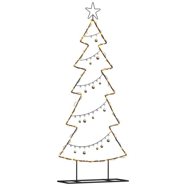 vidaXL Metal Christmas Tree with Stand Black 150 cm Steel