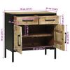 vidaXL Sideboard with Drawer 70 x 35 x 70 cm Solid Mango wood