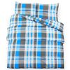 vidaXL Duvet Cover Set Blue and Grey 240x220 cm Cotton