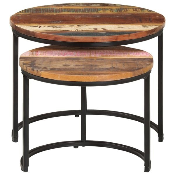 vidaXL Nesting Tables 2 pcs Solid Reclaimed Wood