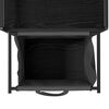 vidaXL Laundry Basket 1 Compartment with Shelf Black Oak