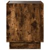 vidaXL Bedside Table with Infinity LED Smoked Oak 50x50x50 cm