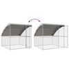 vidaXL Chicken Cage 3 pcs Silver 600 x 200 x 198.5 cm Galvanised Steel