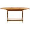 vidaXL Folding Garden Table 160x85x75 cm Solid Acacia Wood