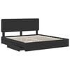 vidaXL Storage Bed with Headboard Black 200 x 200 cm Engineered Wood