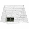 vidaXL Rabbit Cage Silver 110 x 100 x 85 cm Galvanised Steel
