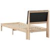 vidaXL Bed frame Brown and black 80 x 200 cm Solid pine wood