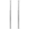 vidaXL Table Leg | Set of 2 | Brushed Nickel | Iron