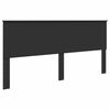 vidaXL Bed Frame with Headboard Black 200 x 200 cm Solid Pine Wood