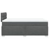 vidaXL Box Spring Bed with Mattress Dark Grey 120x200 cm Fabric