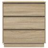 vidaXL Bedside Cabinet Sonoma Oak 71 x 34.5 x 75 cm Engineered wood