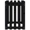 vidaXL Garden Raised Bed with Fence Design Black 100x50x70 cm Solid Wood Pine