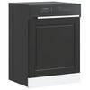 vidaXL Dishwasher Panel Porto Black 60x1.5x67 cm Engineered Wood