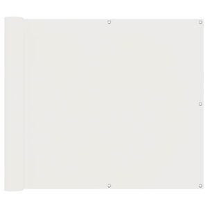 vidaXL Balcony Screen 100 x 500 cm Oxford Fabric Rectangular White